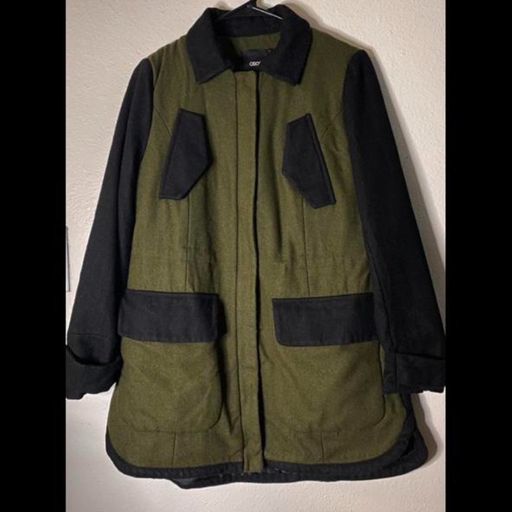 ASOS Wool olive green utility jacket